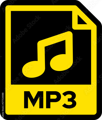 mp3 icon black and yellow 
