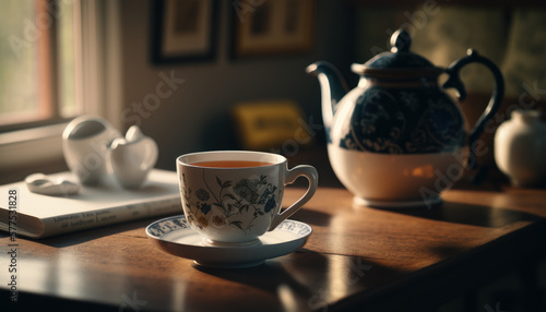 drink, cup of tea, coffee, home, breakfast Generative AI, Generativ, KI