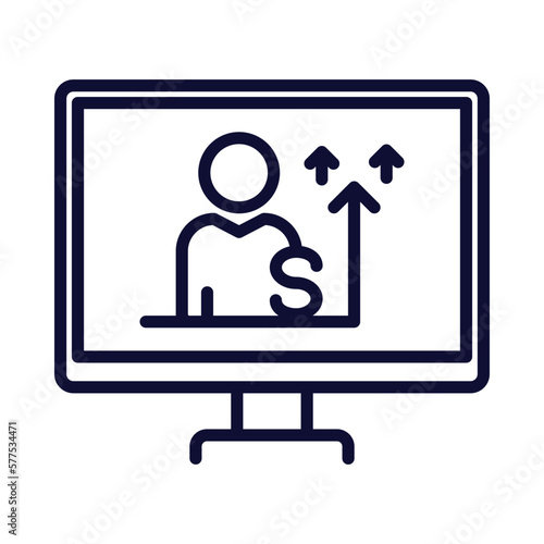 online business growth icon