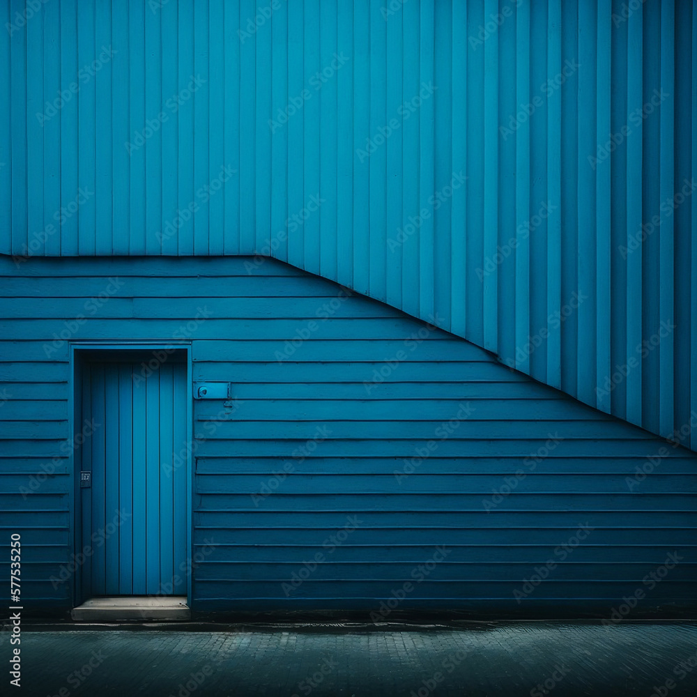 blue wall with blue door created with ai blue wall with blue door created with ai