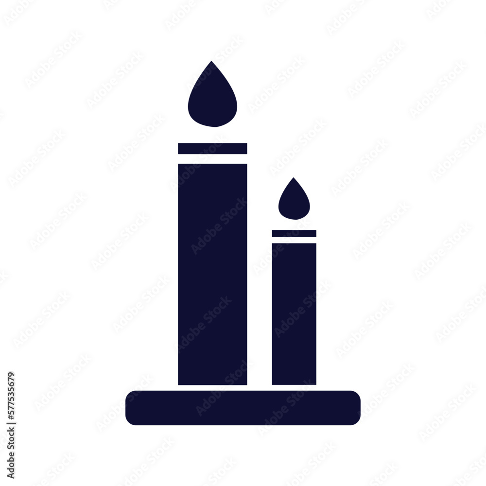 Halloween candle icon Halloween candle icon