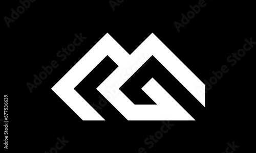 initial mg design logo template