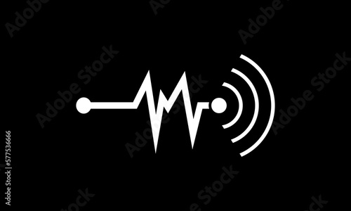 pulse logo design template vector