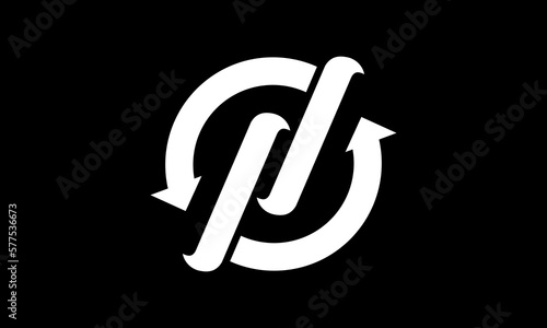 Letter n logo design template