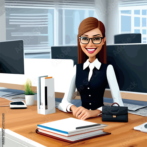 business woman at office