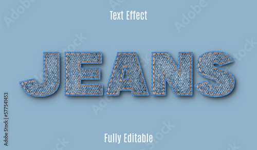 Jeans text effect fully editable