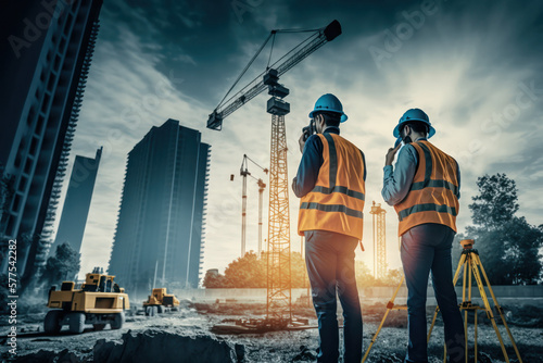 Contruction Workers Engineers (AI Generated)