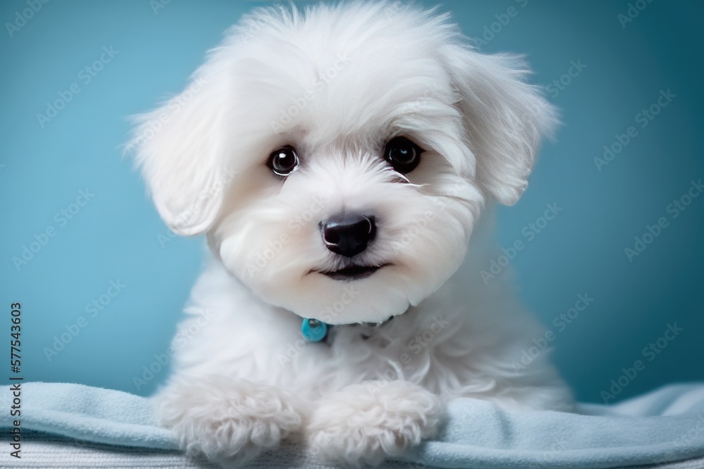 maltese puppy portrait maltese puppy portrait