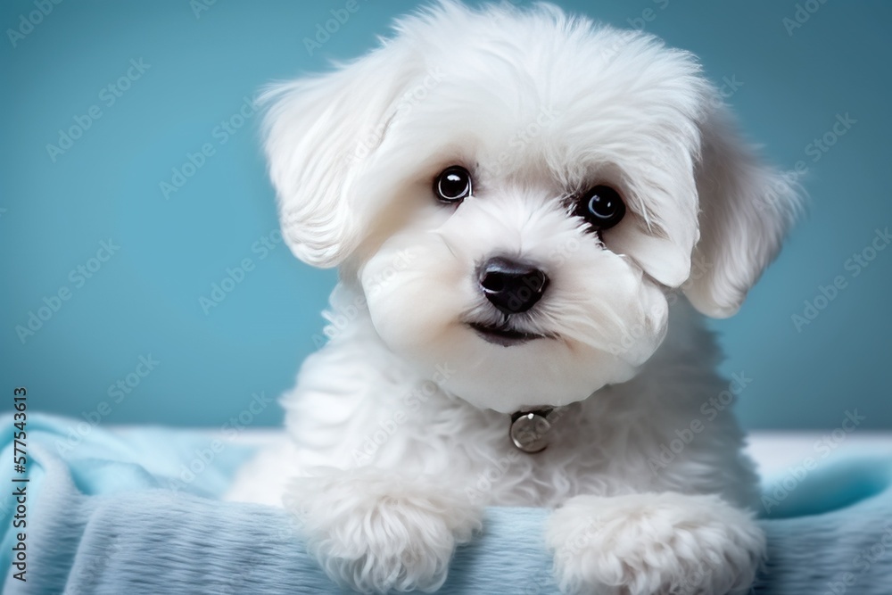maltese puppy portrait maltese puppy portrait