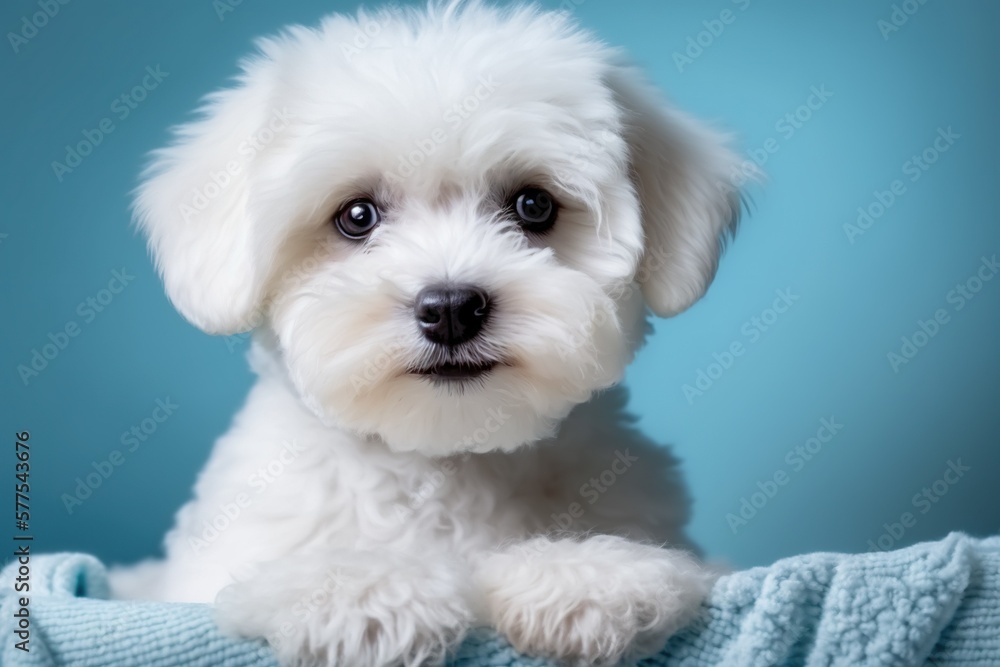 Portrait of a young maltese dog Portrait of a young maltese dog