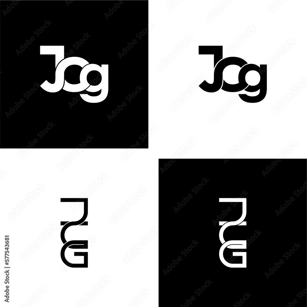 jcg lettering initial monogram logo design set jcg lettering initial monogram logo design set