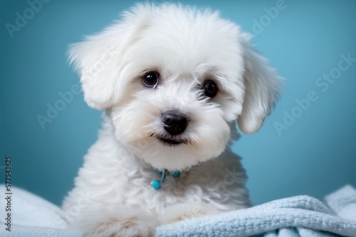 maltese puppy portrait