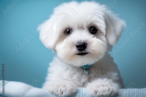maltese puppy portrait photo
