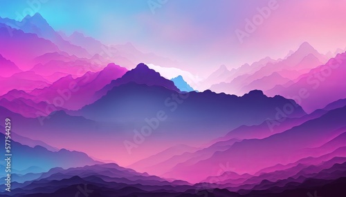 Pink Gradient Background: A Soothing Blend of Soft and Vibrant Pink Hues. Generative ai