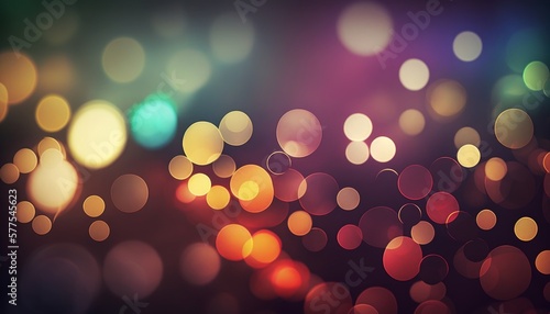 Abstract colorful bokeh glamour background. Holiday concept celebration. Generative AI © Bartek