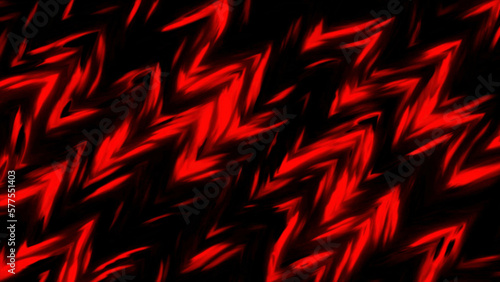 Endlessly moving zigzag pattern on a black background. Motion. Colorful lines creating zigzag pattern.