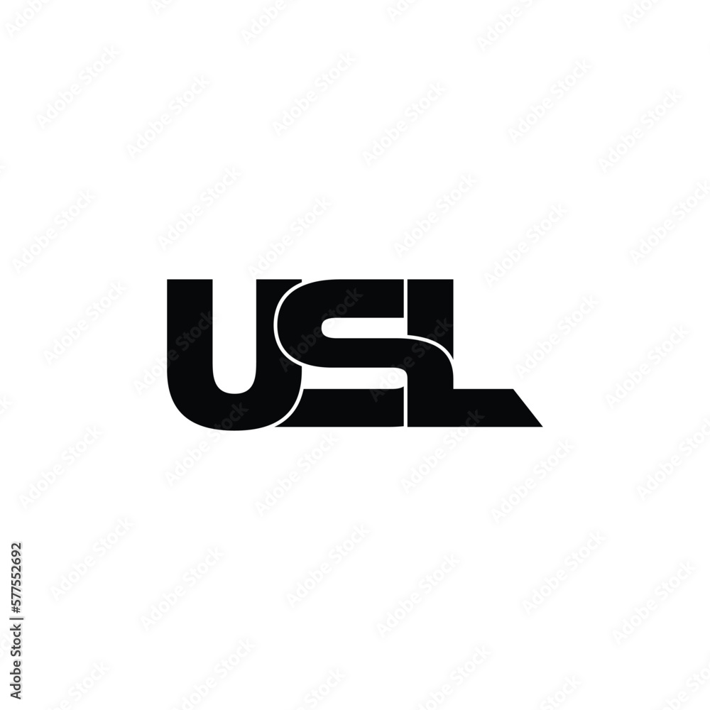 USL letter monogram logo design vector USL letter monogram logo design vector