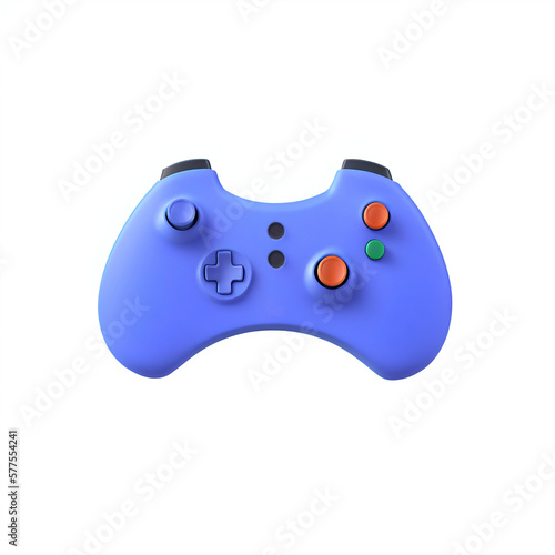 video game controller isolated on white baclground, 3d rendering, Generative AI