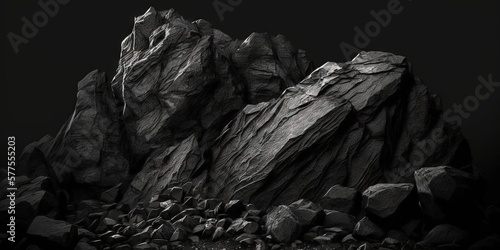 Texture of gray stone in mountain close-up creates a distressed backdrop without any racist or abusive language, Generative AI
