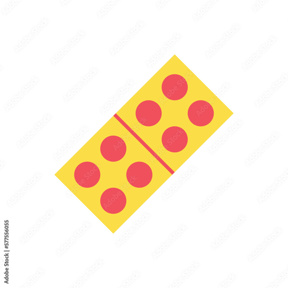 Domino Card Icon Vector Template Domino Card Icon Vector Template