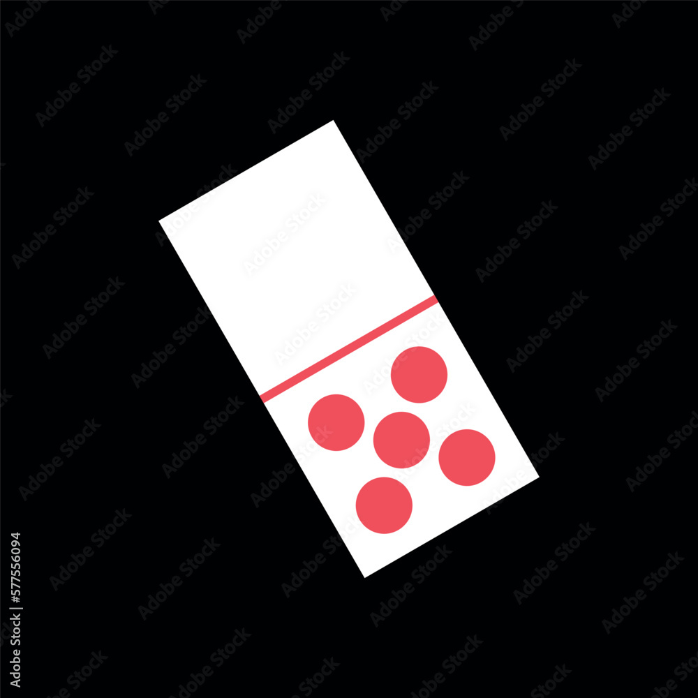 Domino Card Icon Vector Template Domino Card Icon Vector Template