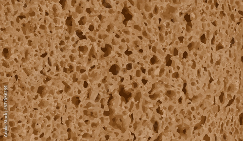 Wallpaper Mural Brown rye bread realistic texture. Eco black baguette background. Bakery vector pattern. Black natural toast cut, top view. Sandwich healthy piece Torontodigital.ca