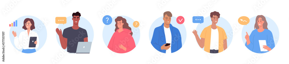 Different office workers people characters design vector illustration Different office workers people characters design vector illustration