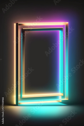 Frame  Vaporwave Neon Background