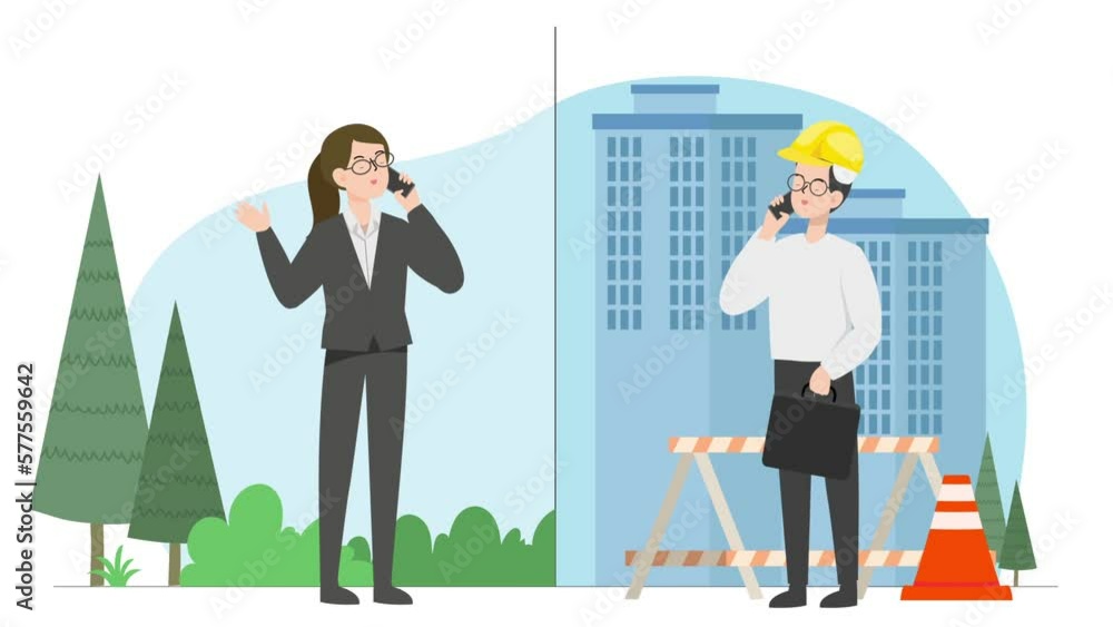 Engineer talking on the phone with a colleague Engineer talking on the phone with a colleague