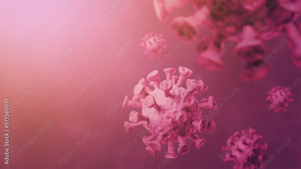 Fototapeta premium Coronavirus pandemic, background - conceptual image of coronavirus disease 2019 (COVID-19), closeup with space for text