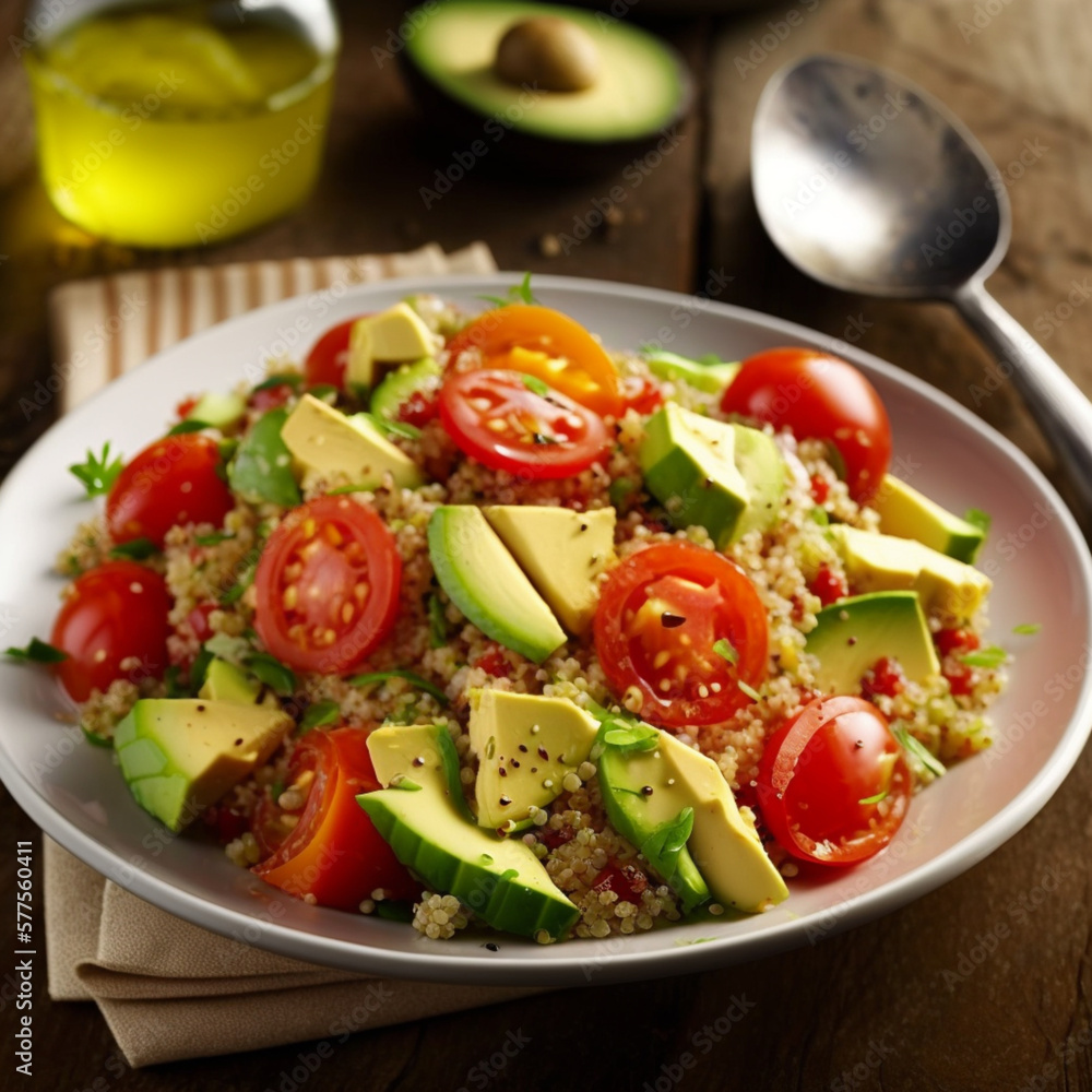 Quinoa salad with avocado