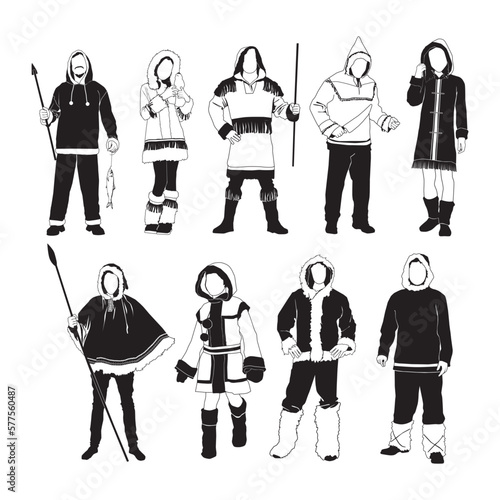 Eskimo silhouettes for various purposes