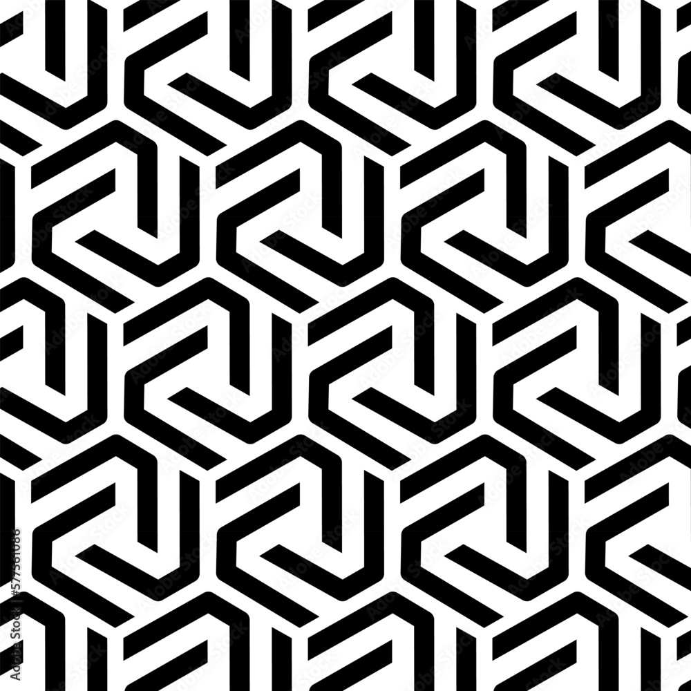 Vector seamless pattern. Modern stylish abstract texture. Repeating geometric shapes from striped elements Vector seamless pattern. Modern stylish abstract texture. Repeating geometric shapes from striped elements