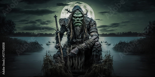 Generative AI: Viking Draugr Waiting in the Swamp