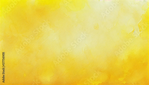 Beautiful elegant yellow watercolor texture background, Generative AI