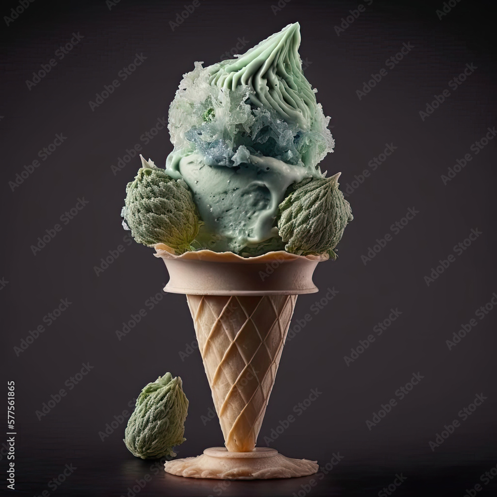 Marijuana Ice Cream - AI Generated Stock Illustration | Adobe Stock