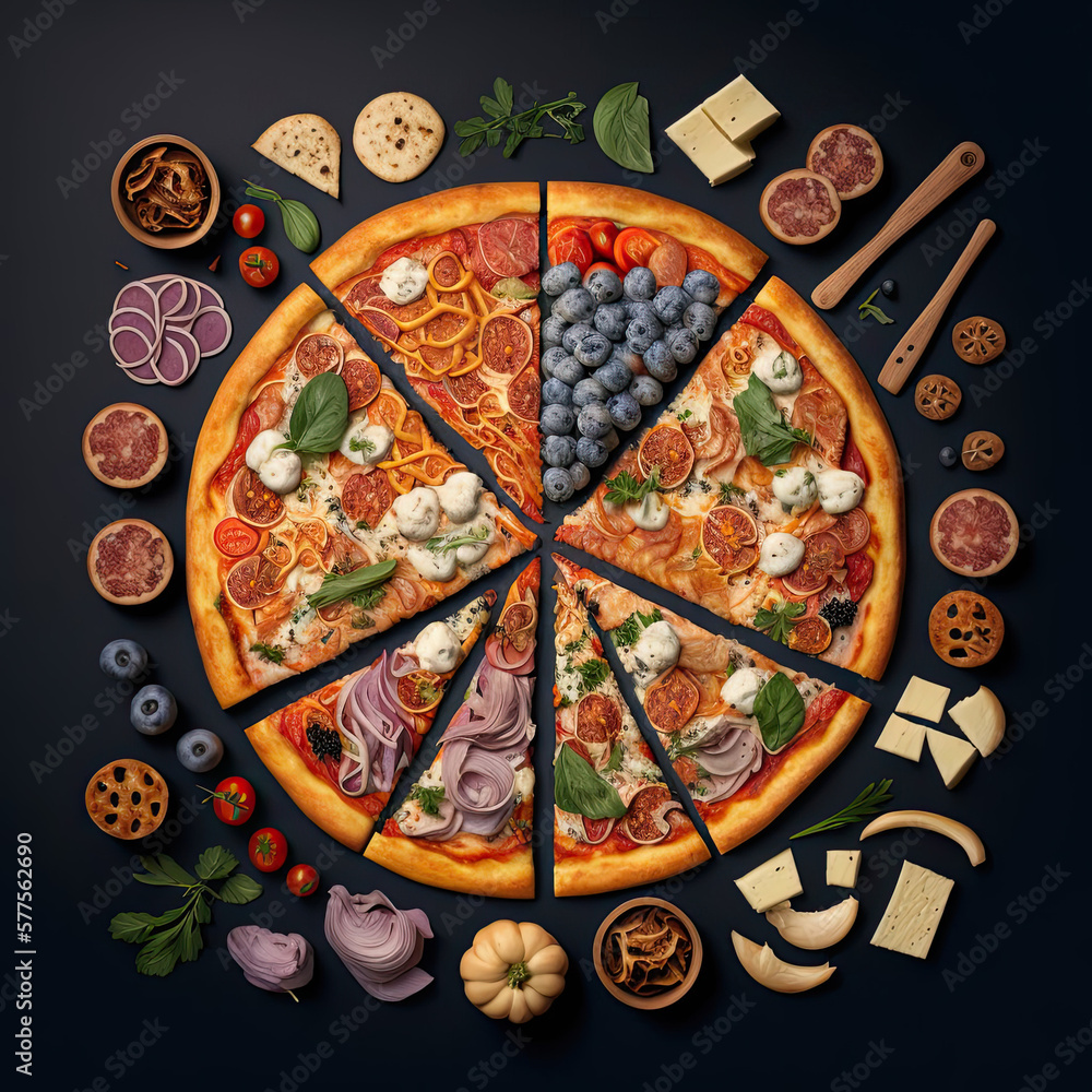 Pizza Charcuterie Board- AI Generated