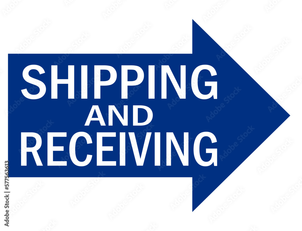 shipping and receiving in the right side - shipping and receiving sign label