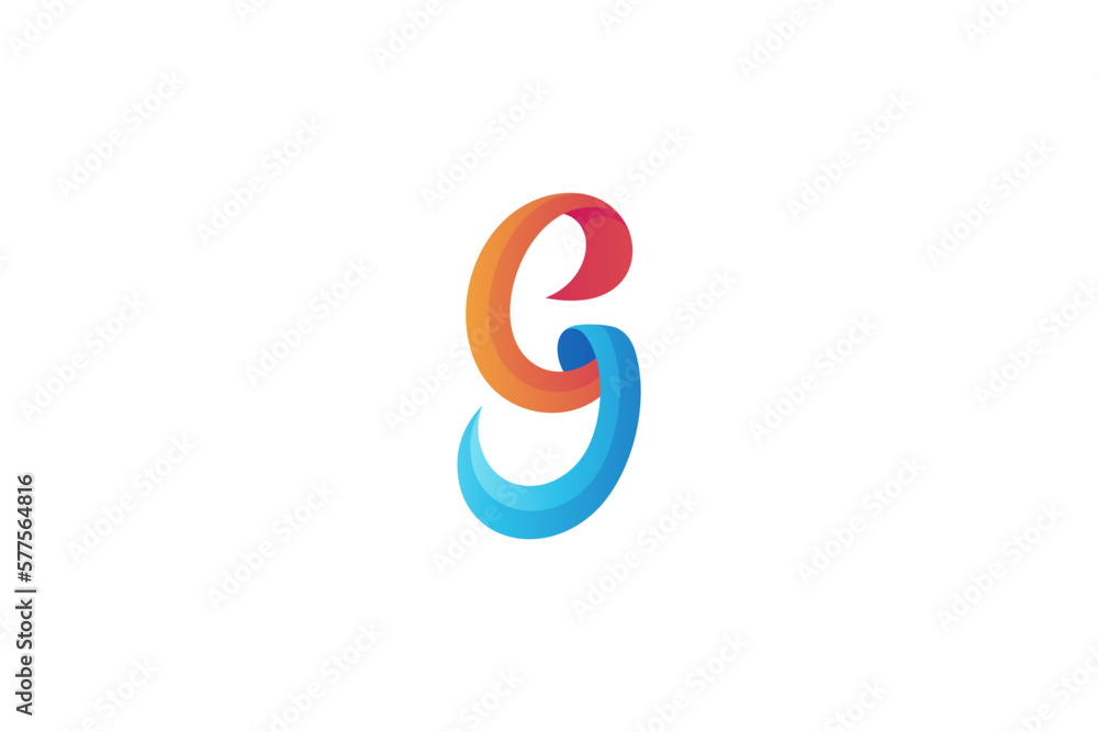 G letter logo with orange and blue gradient colors in a modern design