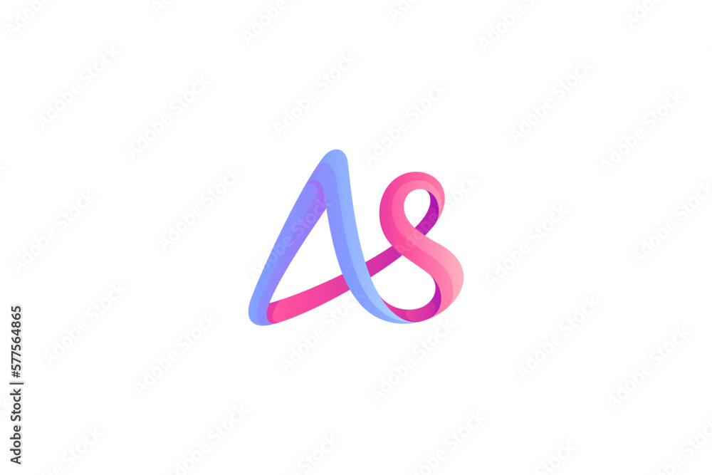 as, a and s letter logo with 3d design in modern concept as, a and s letter logo with 3d design in modern concept