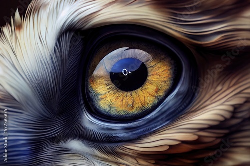 Bird Eye With Pupil Close Up Generative AI