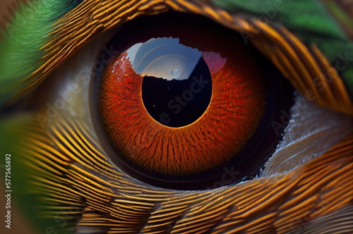 Bird Eyeball Close Up Generative AI © Johnathan