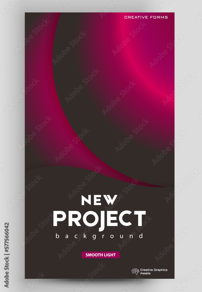 Naklejka premium Modern creative artwork background for social media post template with blurry soft light gradient. Gradient futuristic design for album, poster, post. Vector