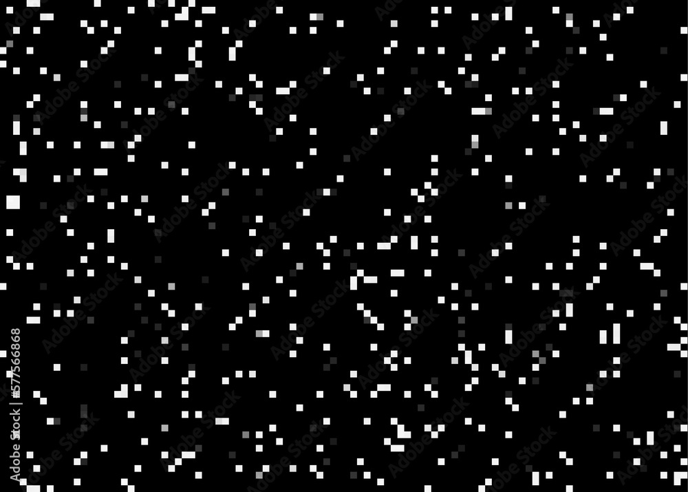 Seamless pixel noise texture. Black and white random pattern. Abstract illustration with white pixels on black background. Seamless pixel noise texture. Black and white random pattern. Abstract illustration with white pixels on black background.