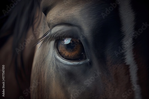 Horse Eye Closeup Generative AI © Johnathan
