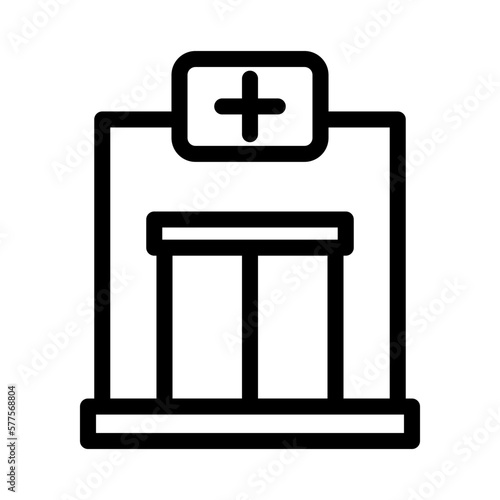 clinic line icon illustration vector graphic