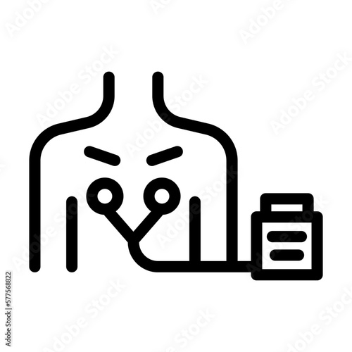 holter line icon illustration vector graphic