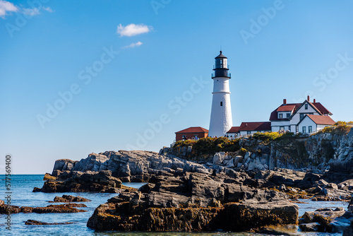 lighthouse on the coast, Portland Head Lighthouse