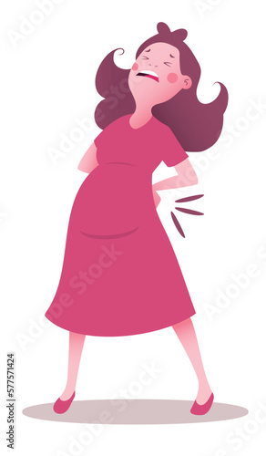 Pregnant woman with back pain