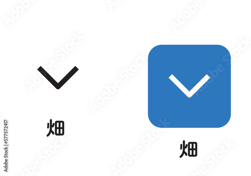 地図に使われる地図記号のイラストセット　畑　田畑アイコン　ピクトグラム　マーク